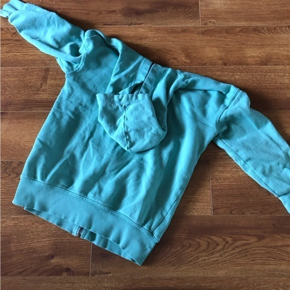 Old Navy teal lightweight zip up hoodie in size S (6/7)